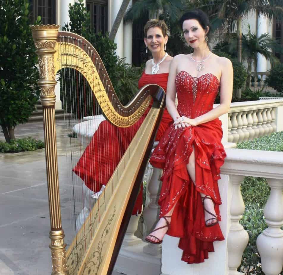 The Elegant Harp 2 Harp Harpists Esther & AnnaLisa at The Breakers Palm Beach FL