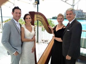 Meghan & Kevin wedding Smith & Wollensky Miami Beach The Elegant Harp Rev Paul Underhay