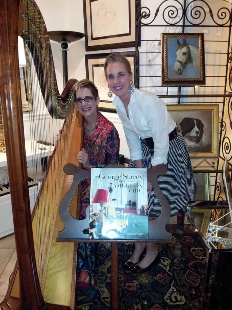 Maureen Footer Book signing Decorative Arts Fine Antiques Fort Lauderdale Florida The Elegant Harp