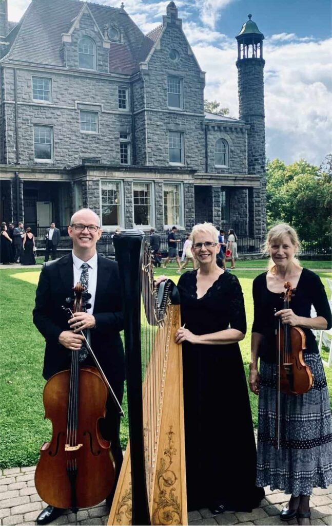 Boldt Castle Wedding at the Italian Gardens with The Elegant Harp String Trio